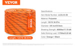 Amocart 120ft Dual-Weave Polyester Cord 3/8 1/2in 48-Strand Multi-Use Rope for Arborist Activities Outdoor Adventures Versatile