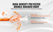 Bild in Galerie-Viewer laden, Amocart 120ft Dual-Weave Polyester Cord 3/8 1/2in 48-Strand Multi-Use Rope for Arborist Activities Outdoor Adventures Versatile
