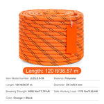 SucceBuy 120ft Dual-Weave Polyester Cord 3/8 1/2 inch 48-Strand Multi-Use Rope Arborist Activities Outdoor Adventures Versatile