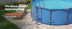 SucceBuy Above Ground Pool Ladder A-Frame Swimming Pool Stairs for 33/36/42/48/52 inch High Wall with Non-Slip Sturdy Wide Step