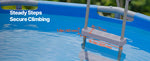 SucceBuy Above Ground Pool Ladder A-Frame Swimming Pool Stairs for 33/36/42/48/52 inch High Wall with Non-Slip Sturdy Wide Step
