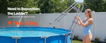 SucceBuy Above Ground Pool Ladder A-Frame Swimming Pool Stairs for 33/36/42/48/52 inch High Wall with Non-Slip Sturdy Wide Step
