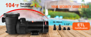 Charger l'image dans la visionneuse de galerie, Amocart Swimming Pool Pump 1.5HP / 2.0HP Single Speed Pumps for Above Ground Pool with Strainer Filter Basket ETL Certification
