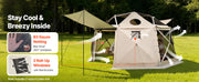 Charger l'image dans la visionneuse de galerie, Amocart Pop up Gazebo Screen Tent Camping Canopy Tent w/ Removable Top&amp;Carry Bag Quick-Set&amp;Bite-Proof Screen House Sun Shelter
