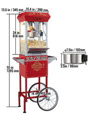 Bild in Galerie-Viewer laden, Amocart 8/12Oz Electric Popcorn Maker Commercial Popper Machine  Automatic Corn Cookware with Scoop Spoon 304 Heating Tube

