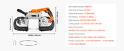 Charger l'image dans la visionneuse de galerie, Amocart 20V Portable Band Saw 2.5-In/5-In Deep Cut 360W Bandsaw 0-120/192 m/min Variable Speed with Brushless Motor Hang Hooks
