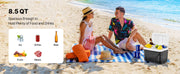 Bild in Galerie-Viewer laden, Amocart Portable Cooler 8.5QT Hard Cooler with Ice Retention and Heavy-Duty Handles Suitable for Family Picnics and Short Trips
