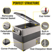 Charger l'image dans la visionneuse de galerie, Amocart 20L 22L 35L 45L 55L Car Refrigerator Mini Fridge Freezer Portable Compressor Cooler DC 110-240V Ice Box for Camping
