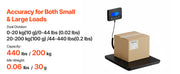 Load image into Gallery viewer, Amocart 440lbs/200kg Digital Postal Scale 0.35oz/3.5oz Dual Accuracy Weight Scale with Hold/Tare Function for Packages Postage
