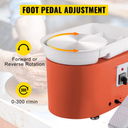 Bild in Galerie-Viewer laden, Amocart Electric Pottery Wheel Machine 28cm 350W Manual Handle Foot Pedal for School Ceramic Clay Working Forming DIY Art Craft
