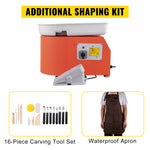 Amocart Electric Pottery Wheel Machine 28cm 350W Manual Handle Foot Pedal for School Ceramic Clay Working Forming DIY Art Craft