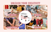Charger l'image dans la visionneuse de galerie, Amocart Pottery Wheel 11inch Pottery Forming Machine Direct Drive Ceramic Wheel 450W Electric Wheel for Pottery with Foot Pedal
