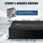 SucceBuy Pure Sine Wave Power Inverter 12V DC to 120V AC Aluminum Alloy LCD Screen & LED Indicators Powering Laptop Fan Grinder