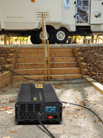 Amocart Pure Sine Wave Power Inverter 2500W/3500W/5000W 12V DC to 120V AC Aluminum Alloy LCD Screen & LED Indicators Power Use