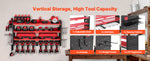 Amocart 4-Layer Hand Power Tool Organizer Rack Wall Mounted Pegboards Electric Drill Storage Holder for Garage Workshop