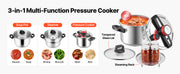 Charger l'image dans la visionneuse de galerie, Amocart 6.3 8 10 12 Qt Pressure Cooker Stainless Steel Pressures Canner with Steaming Rack Tempered Glass Lid for Meat, Beans,

