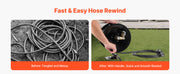 Bild in Galerie-Viewer laden, Amocart Pressure Washer Hose Reel 50 ftx3/8 in Steel Bracket-Mounted 4000PSI Max Manual Power Hand Crank for Car/Floor Washing
