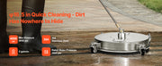 Bild in Galerie-Viewer laden, Amocart Pressure Washer Surface Cleaner PE/Stainless Steel Pressure Washer Attachments with 4 Wheels for Concrete Patio Deck
