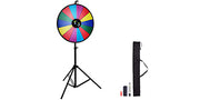 Charger l'image dans la visionneuse de galerie, Amocart 18 Inch Tabletop Color Prize Wheel w/ Folding Tripod Floor Stand 14 Slots Dry Erase for Win Fortune Spinning Stand Game
