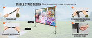 Bild in Galerie-Viewer laden, Amocart Projector Screen w/ Stand 150in 16:9 4K 1080 HD Portable Projection Screen for Home Office Garden Moive Theater Cinema
