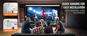 Charger l'image dans la visionneuse de galerie, Amocart Electric Motorized Projector Screen 100in16:9 4K 1080 HD Wall Mount Movie Screen for Family Home Office Movie Theater
