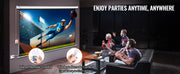 Charger l'image dans la visionneuse de galerie, Amocart Electric Motorized Projector Screen 100in16:9 4K 1080 HD Wall Mount Movie Screen for Family Home Office Movie Theater
