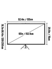 Load image into Gallery viewer, Amocart 60 70 80 90 100 110 in Tripod Projector Screen W/ Stand 16:9 4K HD Portable Home Cinema for Indoor &amp; Outdoor Projection
