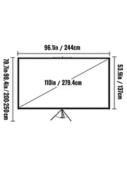 Load image into Gallery viewer, Amocart 60 70 80 90 100 110 in Tripod Projector Screen W/ Stand 16:9 4K HD Portable Home Cinema for Indoor &amp; Outdoor Projection
