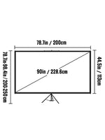 Amocart 60 70 80 90 100 110 in Tripod Projector Screen W/ Stand 16:9 4K HD Portable Home Cinema for Indoor & Outdoor Projection
