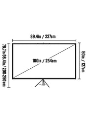Load image into Gallery viewer, Amocart 60 70 80 90 100 110 in Tripod Projector Screen W/ Stand 16:9 4K HD Portable Home Cinema for Indoor &amp; Outdoor Projection
