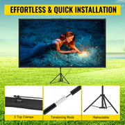 Load image into Gallery viewer, Amocart 60 70 80 90 100 110 in Tripod Projector Screen W/ Stand 16:9 4K HD Portable Home Cinema for Indoor &amp; Outdoor Projection

