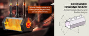 Charger l'image dans la visionneuse de galerie, Amocart Portable Propane Forge 3 Burners, 2600℉ Tool and Knife Making Cold-Rolled Steel Gas Forging Tools Use for Metal Forging
