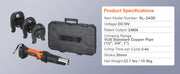 Charger l'image dans la visionneuse de galerie, Amocart Press Tool 18V Electric Pipe Crimping Tool for 1/2" 3/4" 1" Copper Pipes Press Tool Kit with 3 Jaws 2Pcs Battery Compatible with Propress
