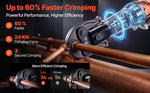 SucceBuy Mini Pro Press Tool 18V Electric Pipe Crimping Tool for 1/2" 3/4" 1" Copper Pipes Press Tool Kit w/ 3 Jaws 2pcs Battery