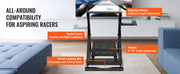 Charger l'image dans la visionneuse de galerie, Amocart Foldable Racing Steering Wheel Stand Height Adjustable Universal Base Compatible with Logitech &amp; Thrustmaster  Wheel
