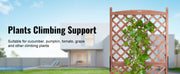 Charger l'image dans la visionneuse de galerie, Amocart Wood Planter with Trellis  Outdoor Raised Garden Bed with Drainage Holesfor Vine Climbing Plants Flowers in Garden
