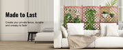 Charger l'image dans la visionneuse de galerie, Amocart Wood Planter with Trellis  Outdoor Raised Garden Bed with Drainage Holesfor Vine Climbing Plants Flowers in Garden
