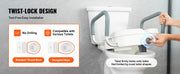 Charger l'image dans la visionneuse de galerie, Amocart Raised Toilet Seat 5" Height Raised 350 lbs Weight Capacity for Round &amp;Elongated Toilet Twist Lock Installation Elderly
