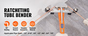 Bild in Galerie-Viewer laden, Amocart Pipe Tube Bender Ratcheting Reverse Tubing Bending Tools w/ 7 Dies Pipe Cutter for Air Conditioning Refrigerator Repair
