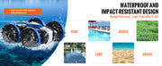 Charger l'image dans la visionneuse de galerie, Amocart Blue/Yellow Amphibious RC Car Boat 2.4GHz 12 km/h Electric Remote Control 360° Rotating Stunt Car Water Beach Pool Toys
