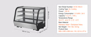 Charger l'image dans la visionneuse de galerie, VEVOR 4.2 Cu.Ft./115L Refrigerated Display Case Countertop Pastry Display Case, 2-Tier Commercial Display Refrigerator for Bar

