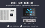 Amocart Booster Fan 4x12in Duct Fan 100CFM 10 Adjustable Speeds with LCD Smart Controller for Wall and Floor