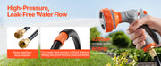 Charger l'image dans la visionneuse de galerie, Amocart Retractable Garden Hose Reel Wall Mounted Hose Reel Heavy Duty Garden Hose Reel with 9Pattern Nozzle 180°Swivel Bracket
