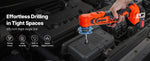 Amocart Right Angle Drill 3/8Inch Chuck 90 Degree Cordless Right Angle Drill with Brushless Motor Battery Charger and Belt Clip