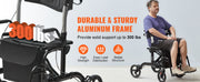 Charger l'image dans la visionneuse de galerie, Amocart 2 in 1 Rollator Walker &amp; Transport Chair for Seniors Folding Rolling Walker Wheelchair Combo &amp; Aluminum Mobility Walker
