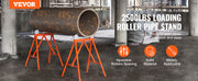 Load image into Gallery viewer, Amocart Pipe Stand with Roller Head Heavy Duty 2500LBS Load Capacity Suitable for 2-36 inches Pipe 45# Steel Roller for Welding
