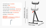 SucceBuy Roller Stand 135lbs/250lbs LBC Adjustable Height with 11.5in Polished Steel Roller Head Woodworking Extension Support