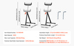 SucceBuy Roller Stand 135lbs/250lbs LBC Adjustable Height with 11.5in Polished Steel Roller Head Woodworking Extension Support