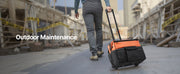 Bild in Galerie-Viewer laden, Amocart 110 lbs Rolling Tool Bag 27 Pockets Roller Tool Bag on Wheels with Adjustable Telescoping Handle for Construction Tools
