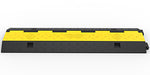 Amocart Cable Protector Ramp Wire Cable Cover Cord Guard 2 Channels Rubber + PVC 11000LBS Speed Bump Parking Driveway Traffic